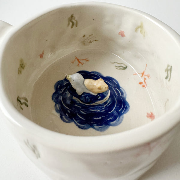 Whale, Narwal and Capybara Ocean Ceramic Cup