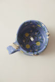Blue Ceramic Floral Ceramic Mochi Dog