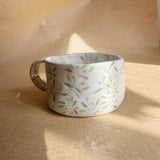 Mochi Rabbit Peekaboo Ceramic Botanical Handle Cup