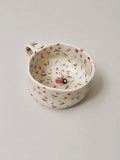 Mochi Miffy Holding Matcha in Ceramic Cup
