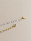 (Gabrielle) Beaded Necklace with Mustard Yellow Floral Pendant