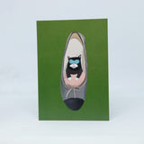 Sleeping Cat In Shoes Postcard