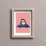 Sloth Eating Mount Fuji Postcard